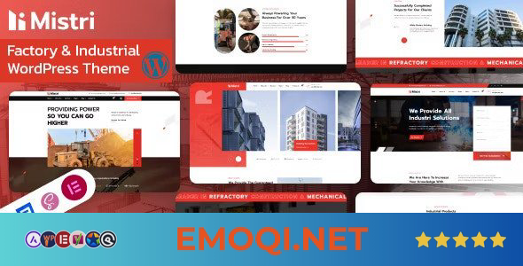 Download Mistri v1.0 – Factory & Industrial WordPress Theme